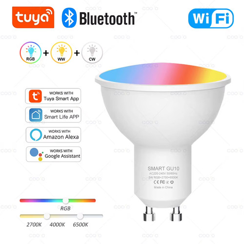 Tuya wifi gu10 lampadina - gu10,