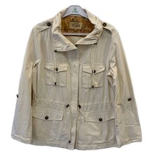 Giacca donna Alviero Martini 1ª Classe beige fodera mappa Made in Italy M #37