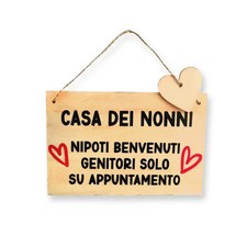 Targhetta in legno da parete