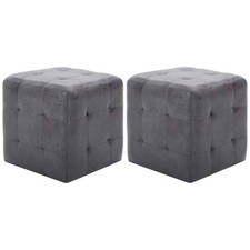vidaXL Comodini 2 pz Grigio