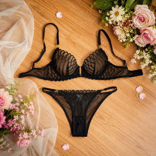 Set lingerie nero - lingerie,