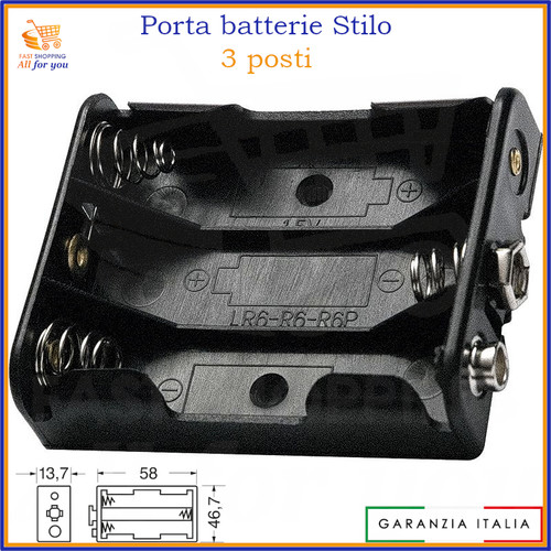 Portabatterie porta - aa,