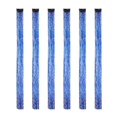 6pcs clip hair tinsel - 6pcs,