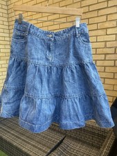 Gonna a strati denim pesante