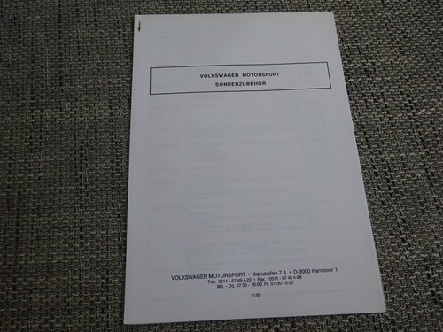Listino prezzi motorsport - vw,