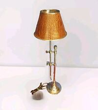 Lampada Da Scrivania Ufficio Acciaio Inox Luxury Pelle Regolabile Vintage Ann 80