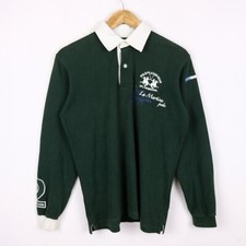 Polo La Maertina Taglia 14 ANNI Uomo Logo Comodo Cotone Pratico Maniche Lunghe