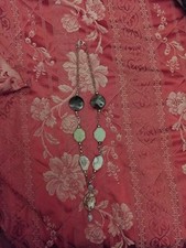 COLLANA VINTAGE BIGIOTTERIA DI PREGIO CON PIETRE DURE E PENDENTE, ANELLI DORATI