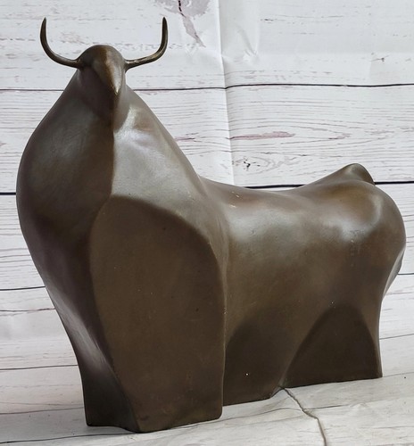 Statuina bronzo toro astratto