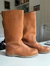 Stivali in cuoio marrone per donna