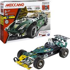 - Meccano Cabriolet Retro Friction - Kit Di Costruzione 5 Modelli - 225 Pezzi, M