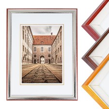 Hama Cornice Portafoto Legno Argento Lucido Regalo di Natale 10x15 30x40 40x50 cm