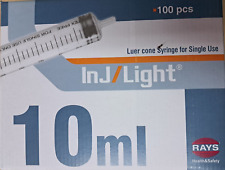 100 PZ SIRINGA RAYS 10 ML SIRINGHE SENZA AGO CONO LUER CENTRALE ANALISI SANGUE