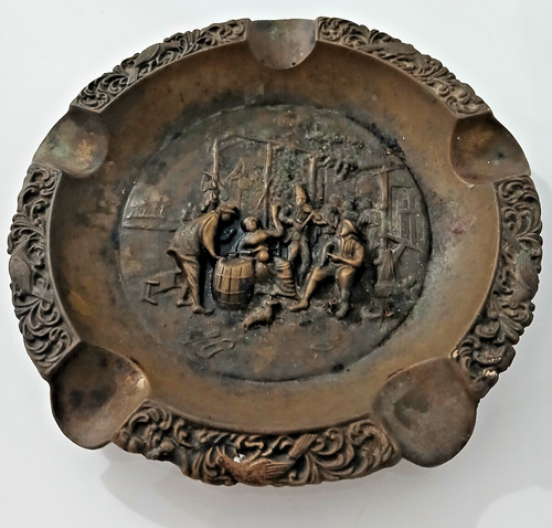 Antico posacenere ottone - antico,