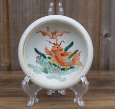 Spazzola per carpe in porcellana cinese diametro 11 cm tardo Qing