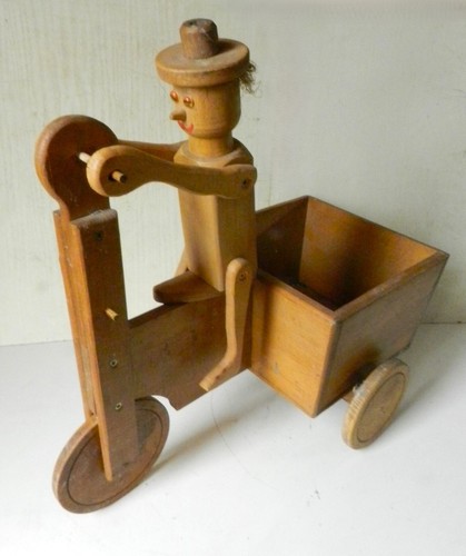 Ancien jouet chariot en bois - ancien,