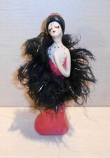 STATUETTA STATUINA SOPRAMMOBILE CERAMICA DONNA LIBERTY ART DECO VINTAGE 1960 70