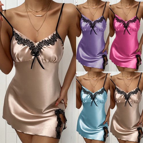 Pigiama donna sexy pizzo - , raso