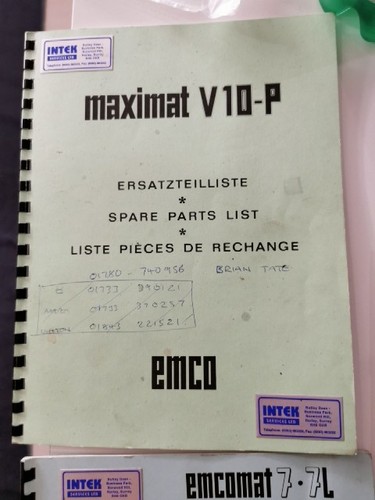 Manuali originali tornio emco - manuali,
