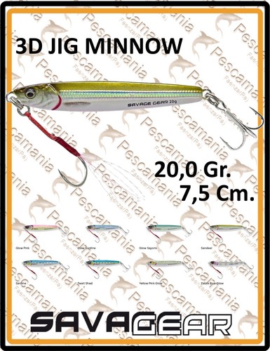 Savage gear jig minnow - gear, 3d