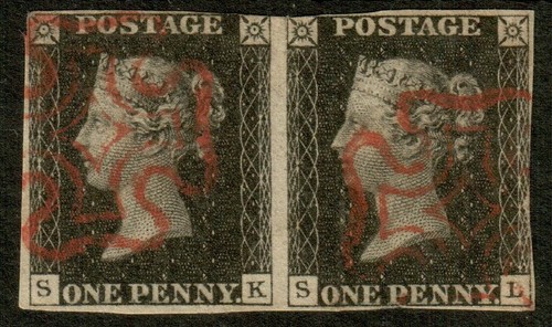 1840 penny coppia nera - qv,