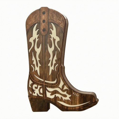 Vase botte cowboy rustique - botte, de