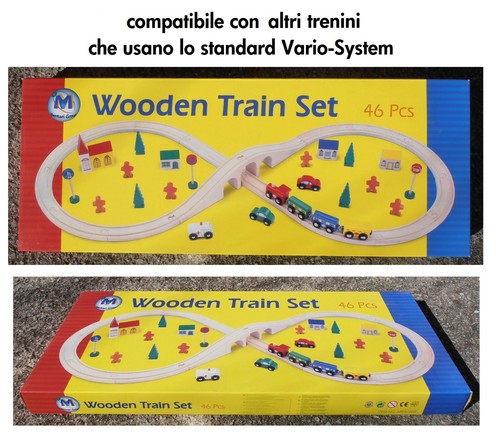 Trenino legno classico - trenino,