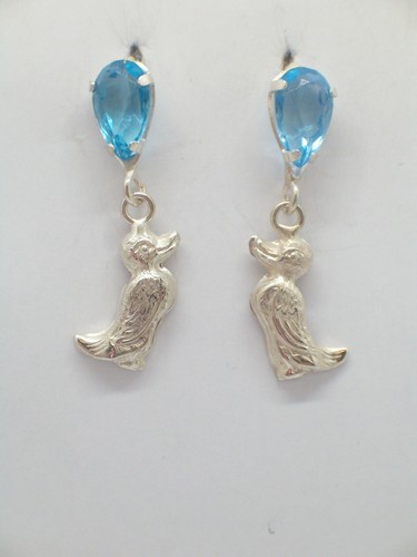 925 silver girl earrings - girl,