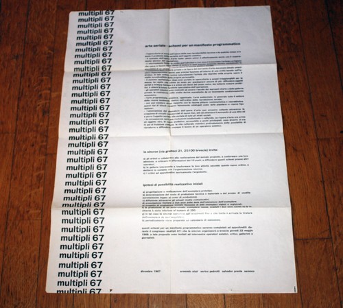 Poster manifesto bruno - bruno, munari