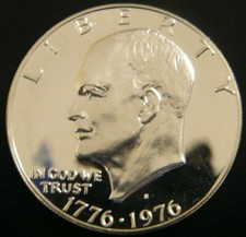 1976 S Eisenhower Ike Proof Dollar 40% Silver Bicentennial US Mint Coin