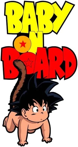Adesivo baby board - board, goku