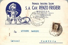 da898 cartolina   commerciale modena  auto e moto tecnoil 1938
