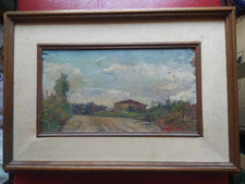 Paesaggio Macchiaiolo anni 40 dipinto  vendita no profit