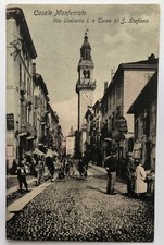 Cartolina Casale Monferrato drogheria Pilati bici Alessandria paesaggistica T7