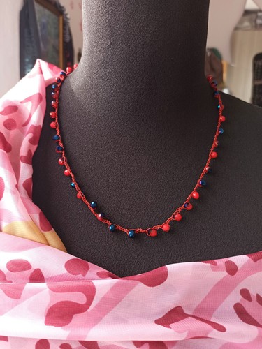 Collana uncinetto realizzata - , a