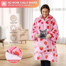 Coperta indossabile riscaldata felpa con cappuccio USB riscaldamento morbido sherpa accogliente oversize con tasca