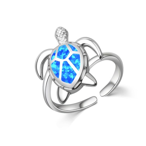 Anelli tartaruga opale blu