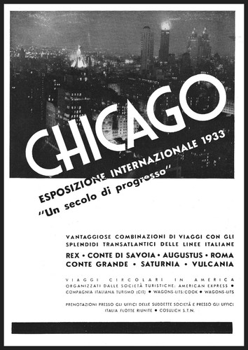 Pubblicita 1933 chicago - 1933,