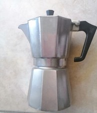Caffettiera Grande Moka Macchinetta del Caffè Dieci Tazze con Manico Nero