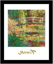 Claude Monet poster stampa artistica quadro in cornice alluminio il laghetto delle ninfee 30x24 cm