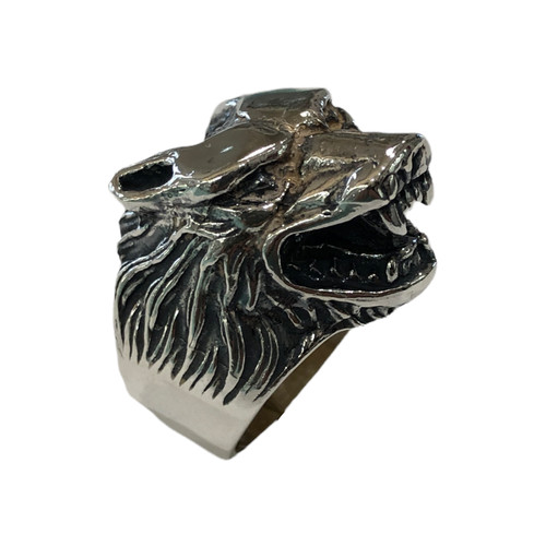 Anello testa lupo - di,