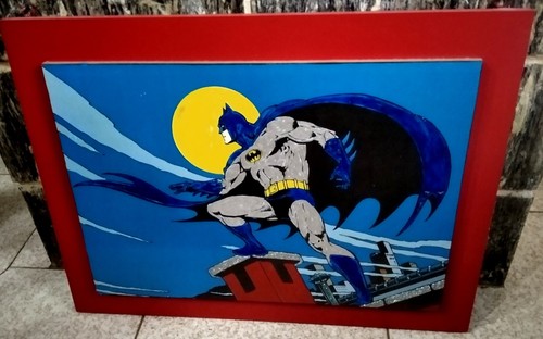Quadro legno batman fumetti - legno,
