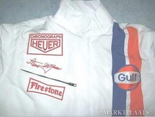 1NUOVO-Steve McQueen Le Mans fan-jacket bianco jacket gilet jas giacca jakka