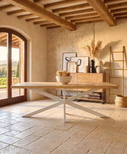 Tavolo legno ferro new - in, e