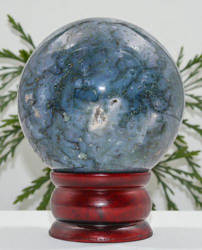 Agata muschio verde fine - , sfera
