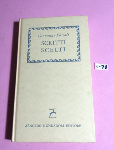 Libro giovanni pascoli - libro,