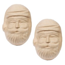 Pack of 2 Paper Mache Santa