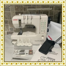 NUOVO Janome 1000CPX Cover Stitch Machine Pro 1000 ~ 2 Elastici Attacco Bonus
