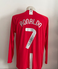maglia calcio autografata Manchester Utd 7 Ronaldo CR7 signed COA soccer