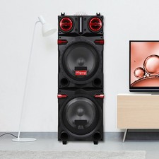 Altoparlante Bluetooth per feste 9000W doppio woofer 10" basso profondo karaoke DJ AUX FM con microfono